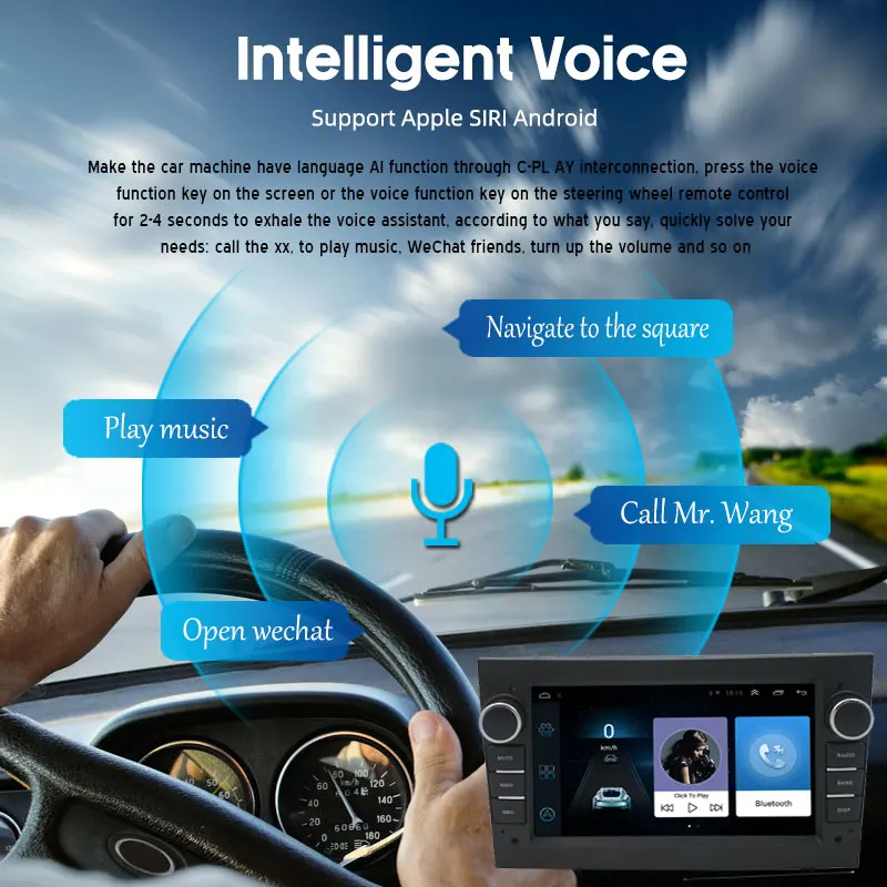Car Radio 2 Din 7-inch Android 9.1 Built-in Carplay 1G +16G Gps Navigation Multimedia Player Wifi Bluetooth for Opel ( No DVD) | Автомобили