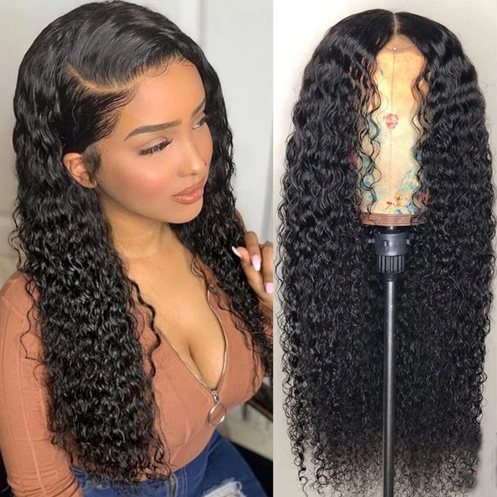 Luxediva 360 Curly Lace Front Human Hair Wigs 4x4 Closure Wig Remy Brazilian Afro Kinky Curly 13x4 Lace Frontal Wig For Women