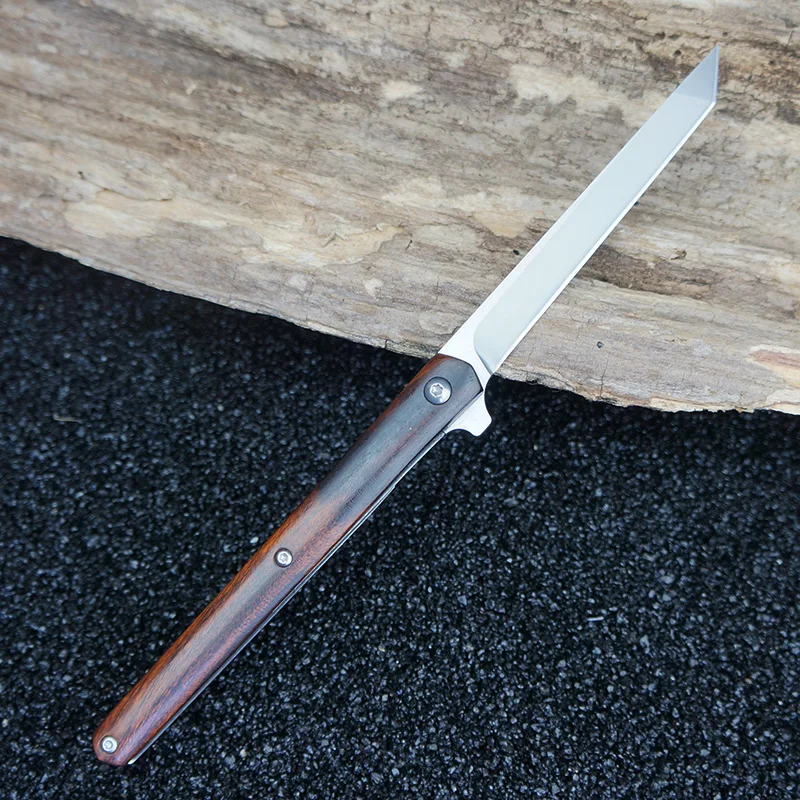 Outdoor survival folding knife ball bearing M390 steel desert iron wood camping hunting pocket knife EDC tool car multi-tool