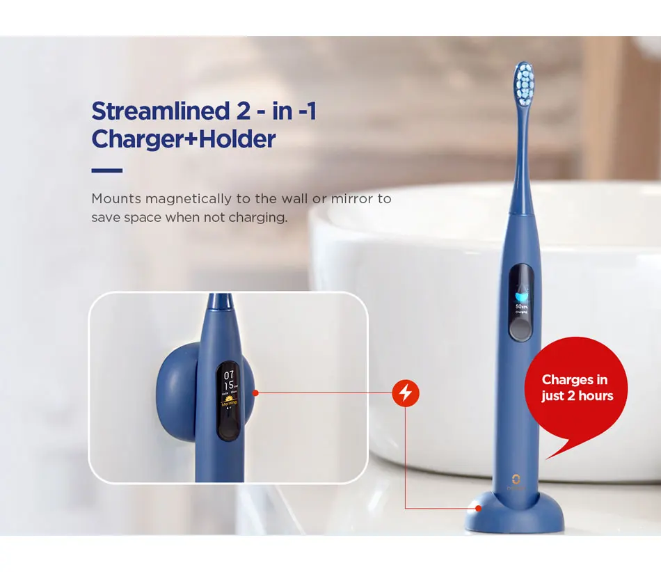 Умная электрическая зубная щетка Oclean X Pro глобальная версия с сенсорным экраном