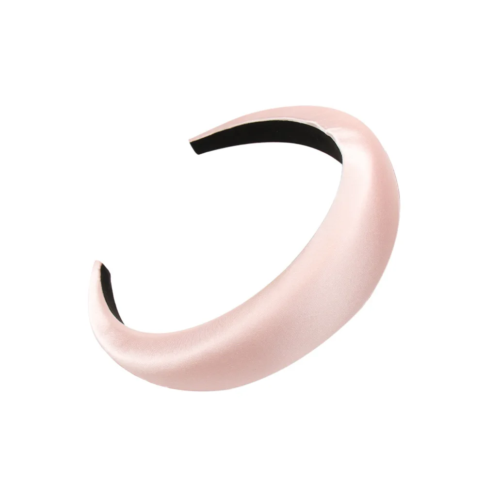 

Satin Sponge Headdress Thicken Cloth Candy Colored Headband Temperament Hairband For Women Hair Accessories