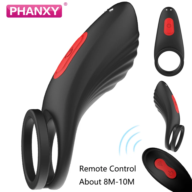 PHAXNY кольцо с задержкой эякуляции вибратор на пенис шпильки USB зарядка