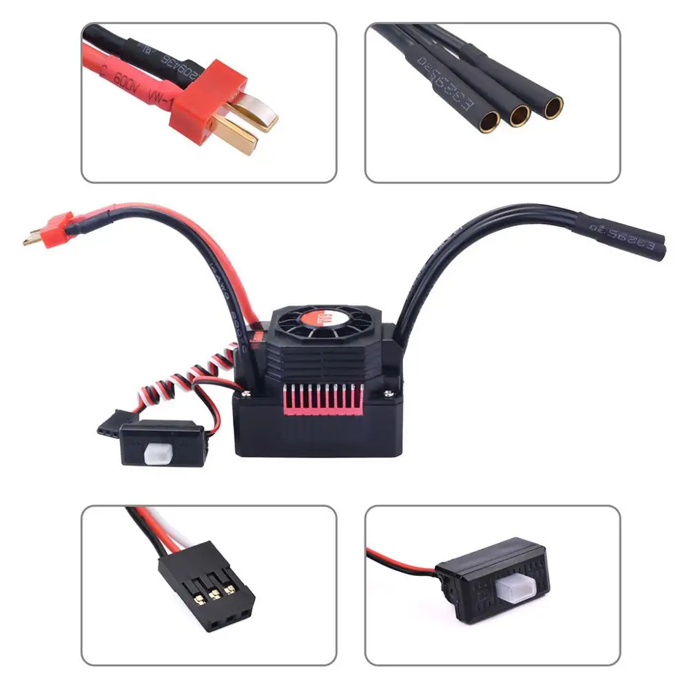 SURPASS HOBBY KK Waterproof Series 60A ESC Brushless Electronic Speed Controller for 1/10 RC Car 3650 3660 Motor | Игрушки и хобби