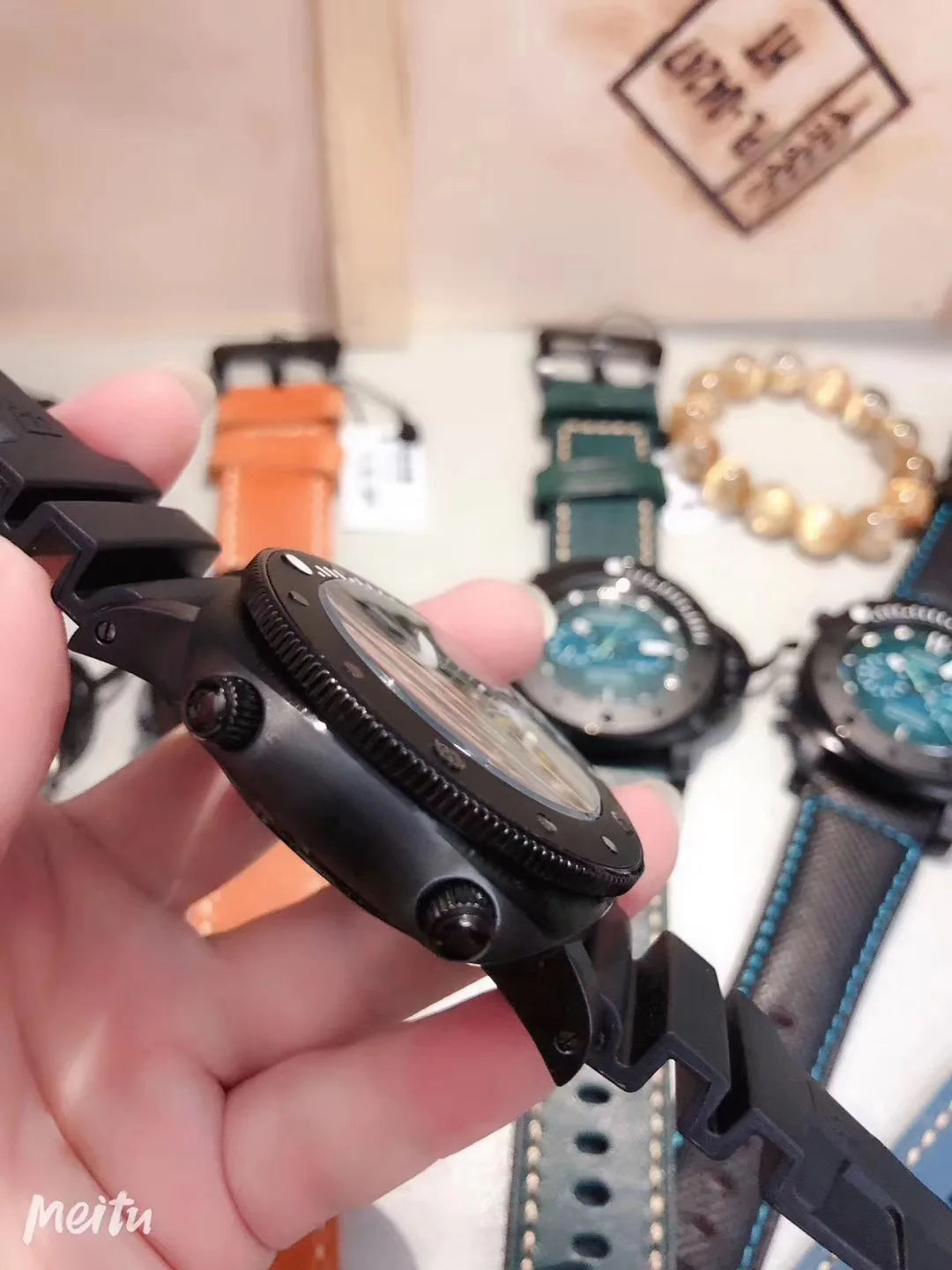 

Classic New Men Automatic Mechanical Sapphire Stainless Steel Black Blue Rubber Canvas Leather Luminous Watch Sport 47mm