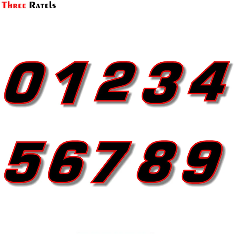 Три ratels FTC 717 # винил Стикеры наклейка черного цвета (красный контур) quare шрифт