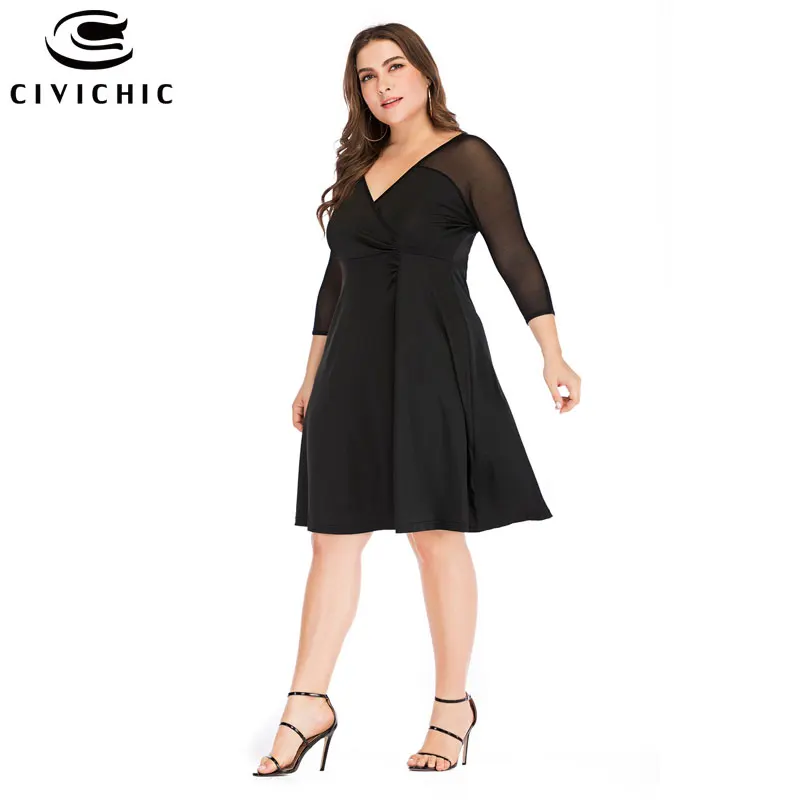 Шикарное женское платье большого размера сексуальное с глубоким v образным