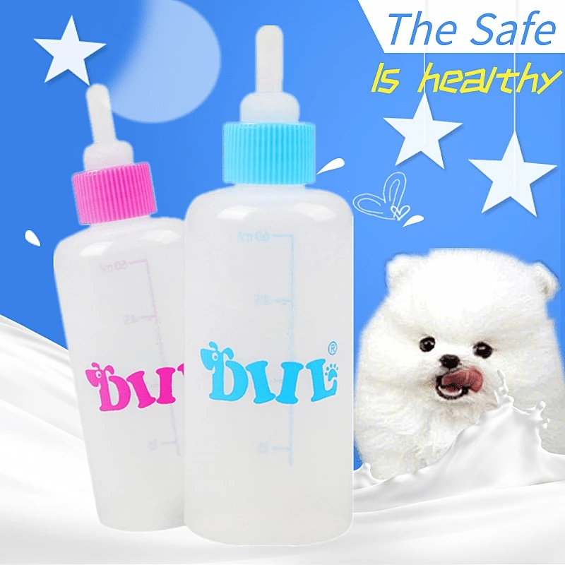 60 мл красочное мини кормление домашних животных бутылка для собак воды