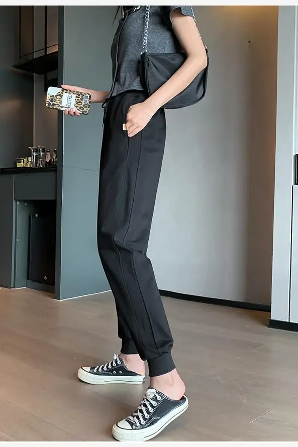 

Houthion Women's Harem Pants Summer Clothes Movement Fashion Loose Thin Section Casual Cotton Spring/Autumn New