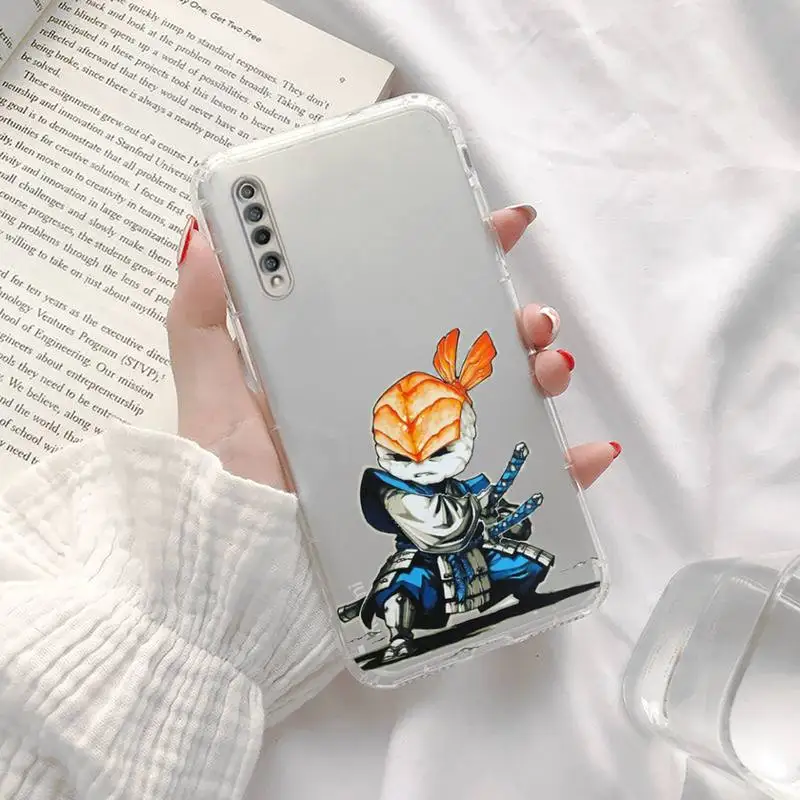 

cute cartoon sushi Phone Case Transparent For Xiaomi Redmi K30 10T 10X 9 9A 8 8A 7 7A 6 K40 T S PRO 5G