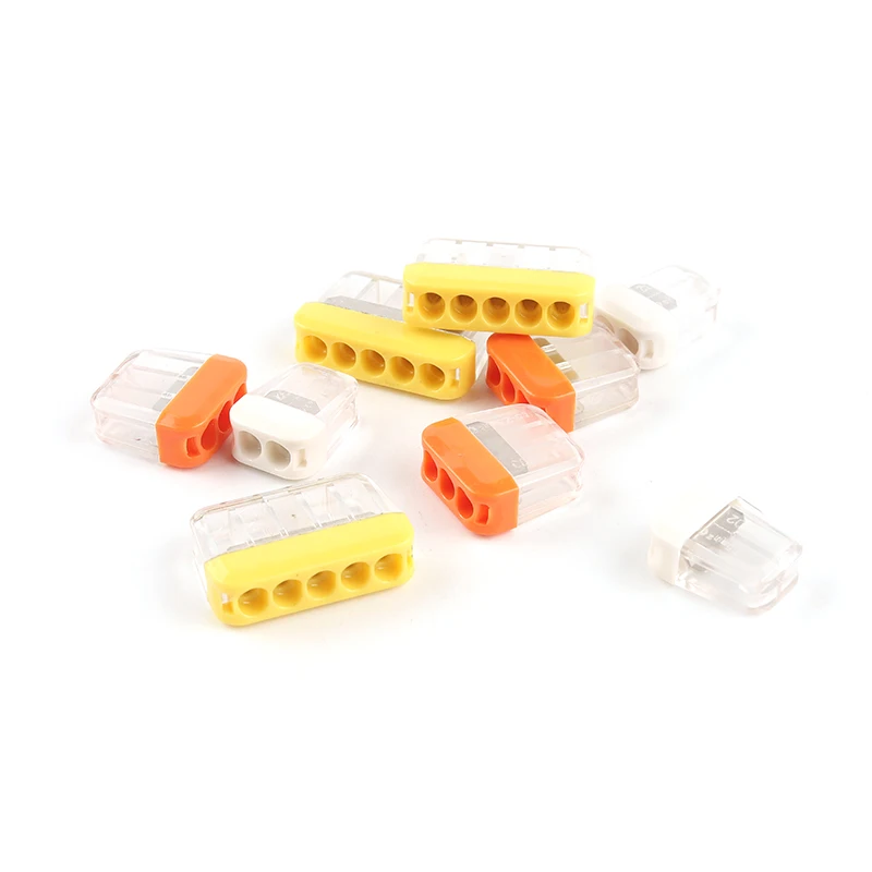 

Mini Quick wire splicing Connector 2/3/5 pin AWG 20-14 Compact Push-in Conductor Wiring Connector Terminal Block 0.5-2.5mm2