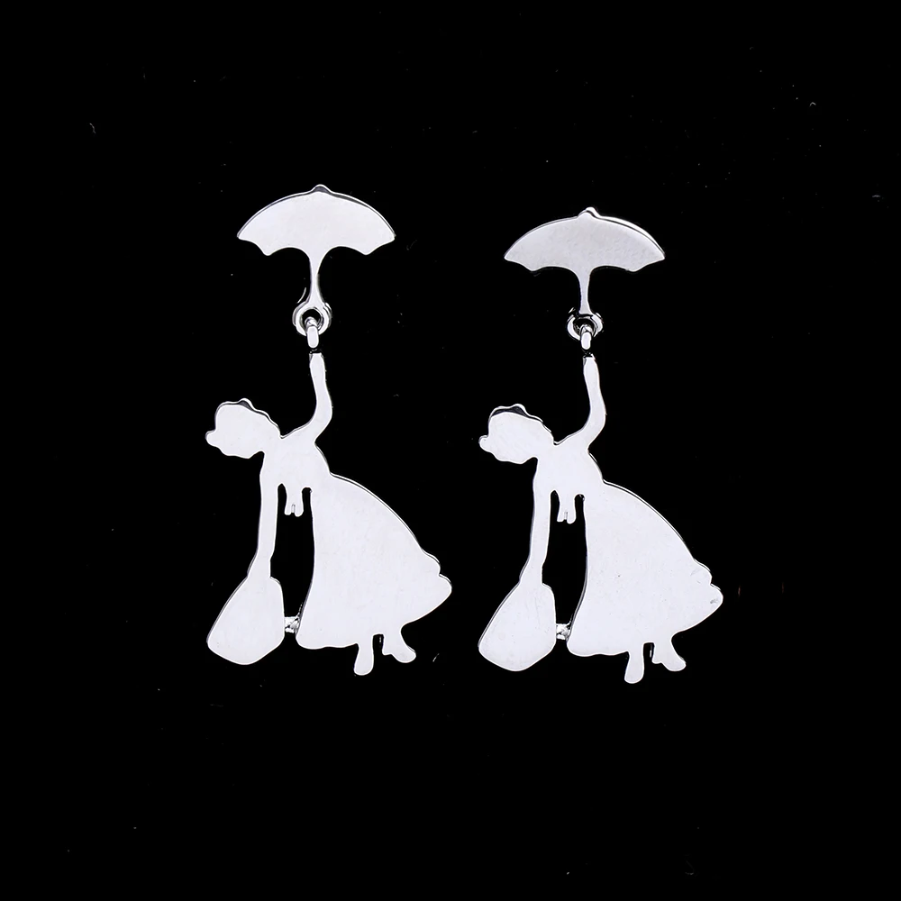 Mary Poppins висячие серьги «Зонтик» практически идеальный в любом случае ювелирные изделия женские серебряные золотые серьги подарок учителю матери