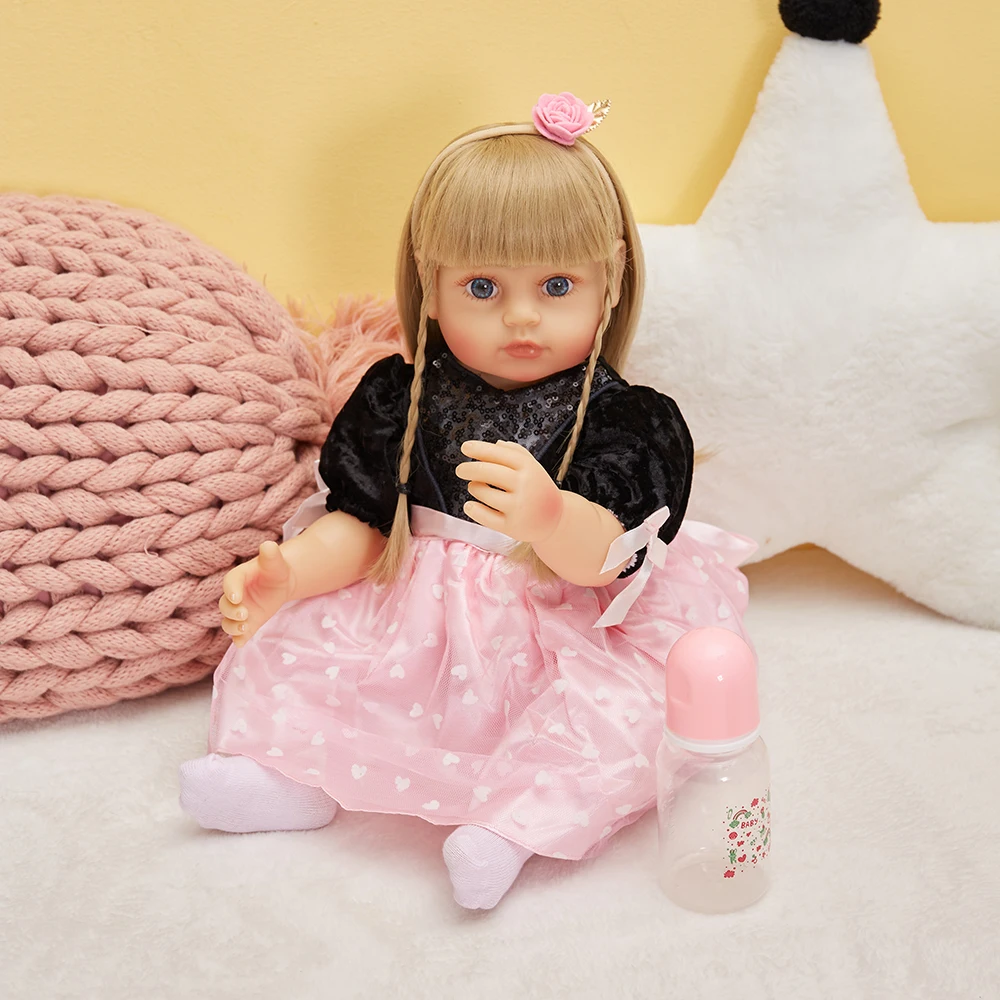 

Witdiy 55CM Bebe Doll Bebe Reborn Baby Dolls for Children Toys Toddler Full Body Silicone Girl Reborn Doll with Summer Clothes