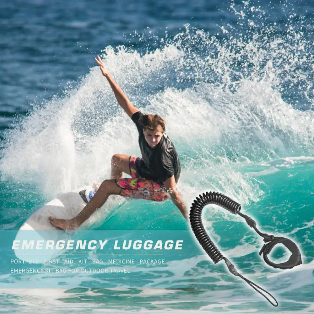 3 Meter/10 Feet Coiled Leash Stand Up Paddle Board Surfboard Leash Leg Rope Ankle Sup Foot Raft Traction | Спорт и развлечения
