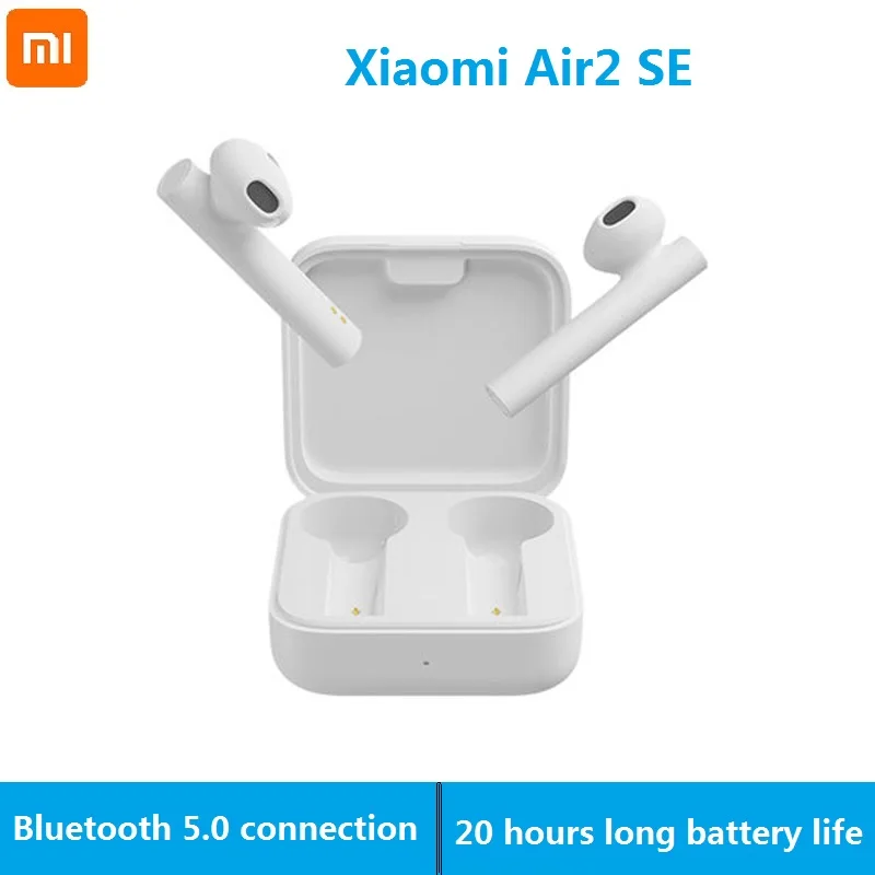 Verdadeiro sem Fio Fone de Ouvido Toque da Bateria Xiaomi Bluetooth ar 2 Fones 20 Horas Controle Air2 se Tws mi