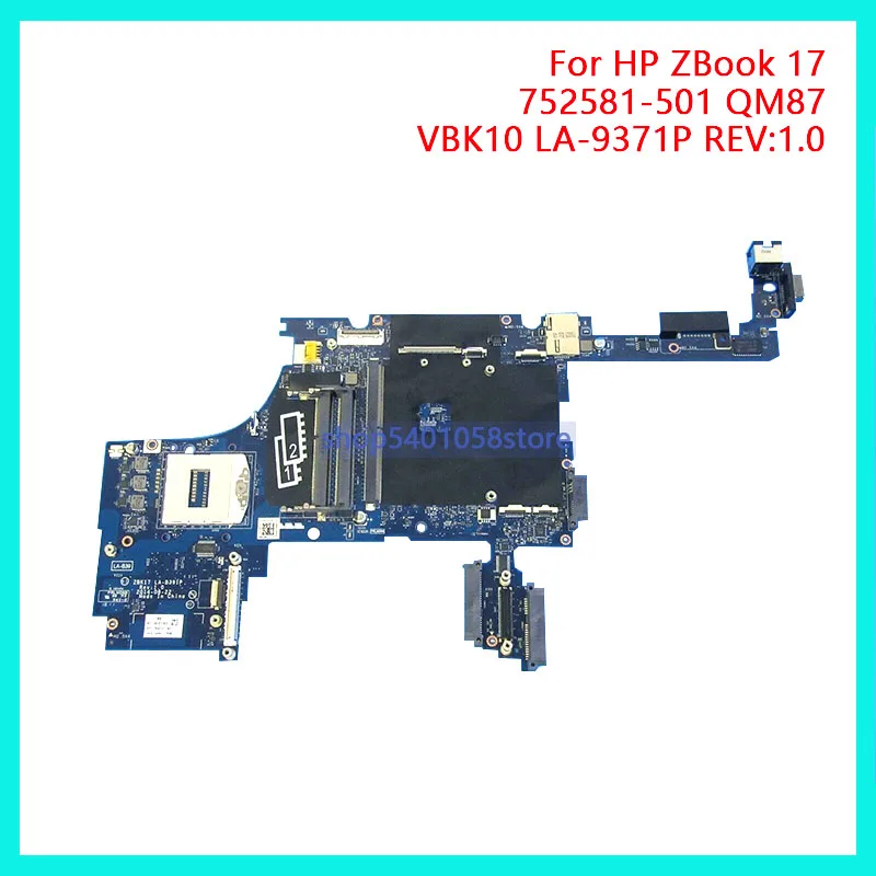 Материнская плата DUORUN для ноутбука hp ZBook 17 материнская 752581-501 VBK10 LA-9371P REV: 1 0 QM87 NoteBook
