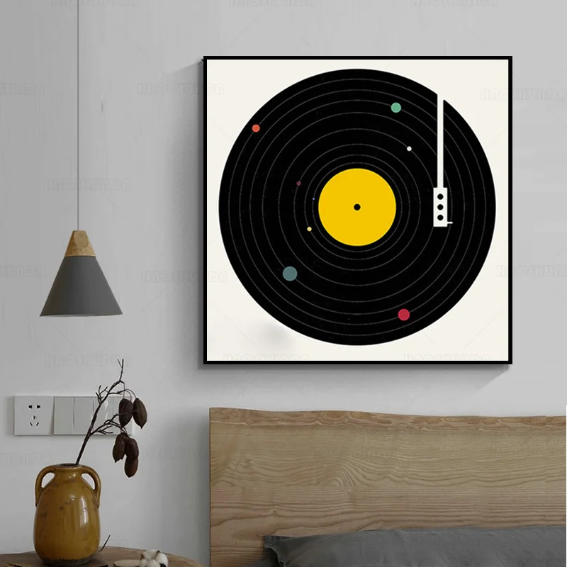 Настенные винтажные виниловые картины в скандинавском стиле рисунок на холсте