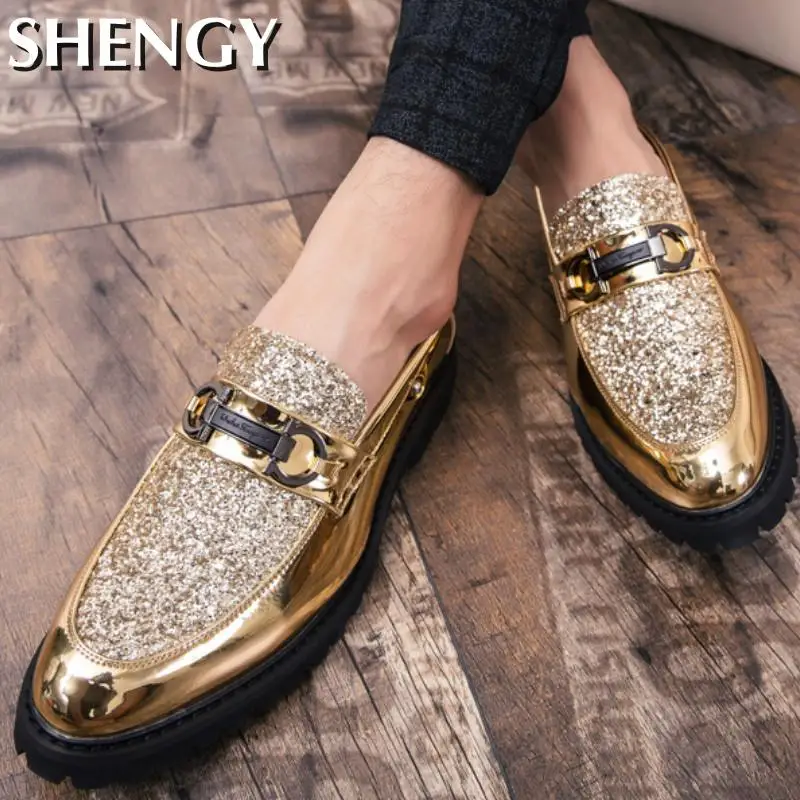 2020 мужские классические туфли на толстой подошве роскошные модные официальные в