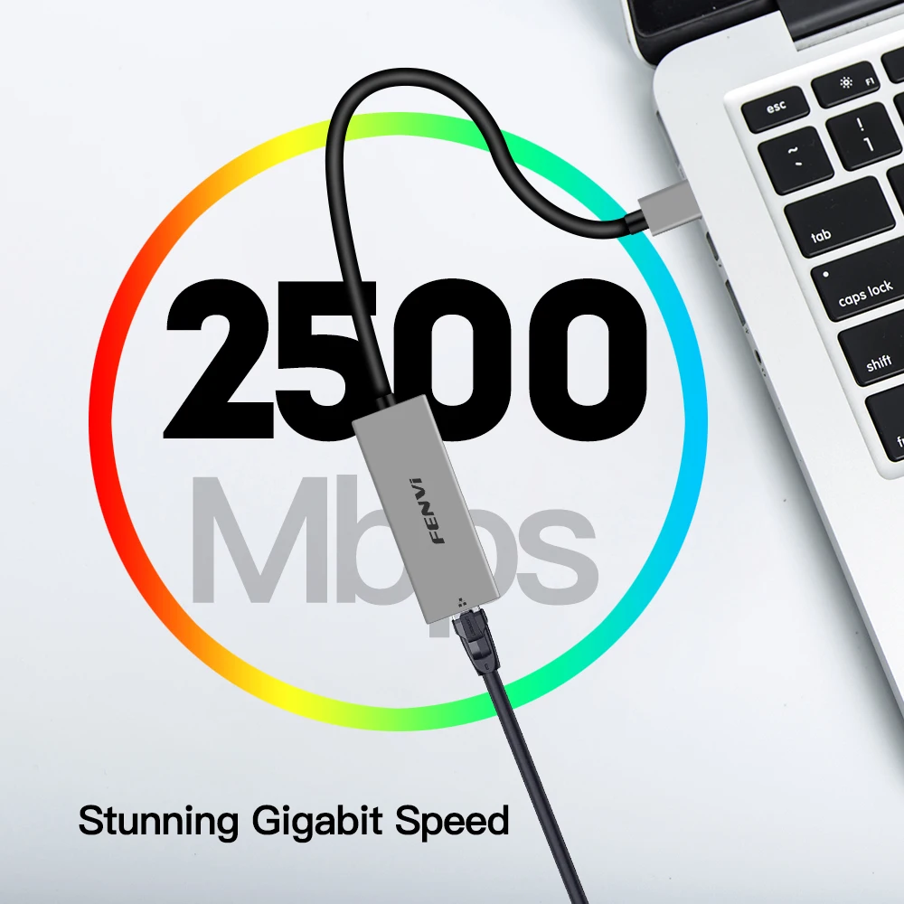 Адаптер Ethernet Fenvi 2500 Мбит/с USB 3 0 к RJ45 Lan для ПК/ноутбука/ТВ-приставки сетевой адаптер