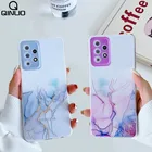 Прозрачный мраморный блестящий чехол для телефона Samsung Galaxy S21 FE Ultra Plus A02 A02S A12 A22 A32 A52 A72 A82, мягкий силиконовый чехол
