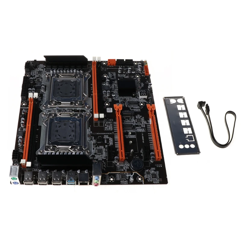 Günstig X79 Dual CPU LGA2011 Motherboard E5 DDR3 1866/1600/1333/1066MHz Desktop Computer Mainboard M.2 Interface SATA USB 3,0