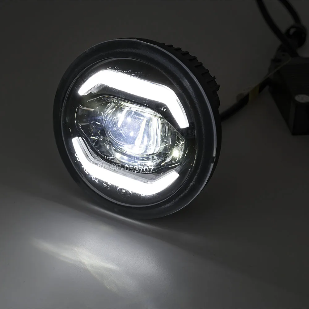 2 шт. светодиодный Противотуманные фары в сборе дымовые линзы белые светодиодные