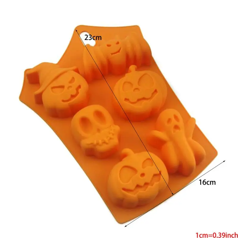 

3pcs Halloween Silicone Pumpkin Evil, Skull, Baking Molds Perfect to Make Pudding, Ice Cube, Chocolate Cupcakes, Lilopp