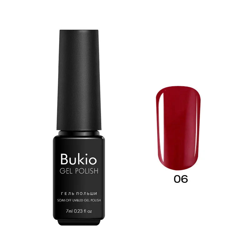 Bukio 29 чистых цветов Гель-лак 7 мл полуперманентные эмали замочить от УФ-гель лак для маникюра и ногтей дизайнерские украшения - Цвет: 06