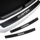 Для Renault DACIA DUSTER LOGAN SANDERO заднего бампера нагрузки Edge протектор наклейки протектор Углеродные волоконные наклейки стайлинга автомобилей