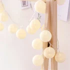 Гирлянда с хлопковыми шариками, 6 м, 40 светодиодов