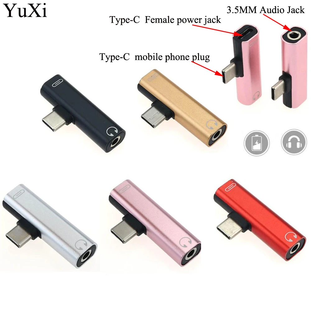 

YuXi 2 в 1 адаптер Type C на разъем 3,5 мм для Xiaomi Huawei Letv Type C зарядное устройство адаптер для наушников зарядный кабель аудио конвертер