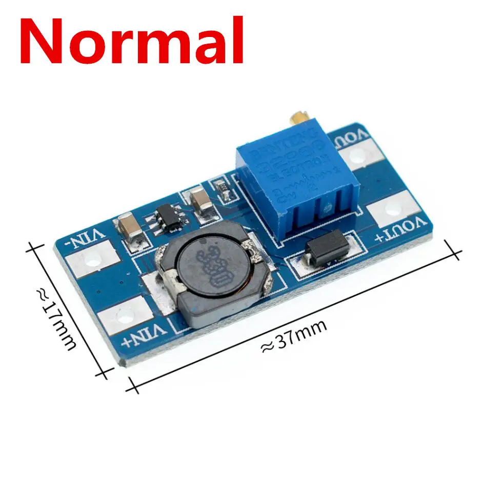 MT3608 1 шт. MT3608 DC-DC регулируемый Повышающий Модуль 2A повышение пластина Step Up Модуль с/без микро USB 2 V-24 V 5V 9V 12V 28V - Цвет: MT3608