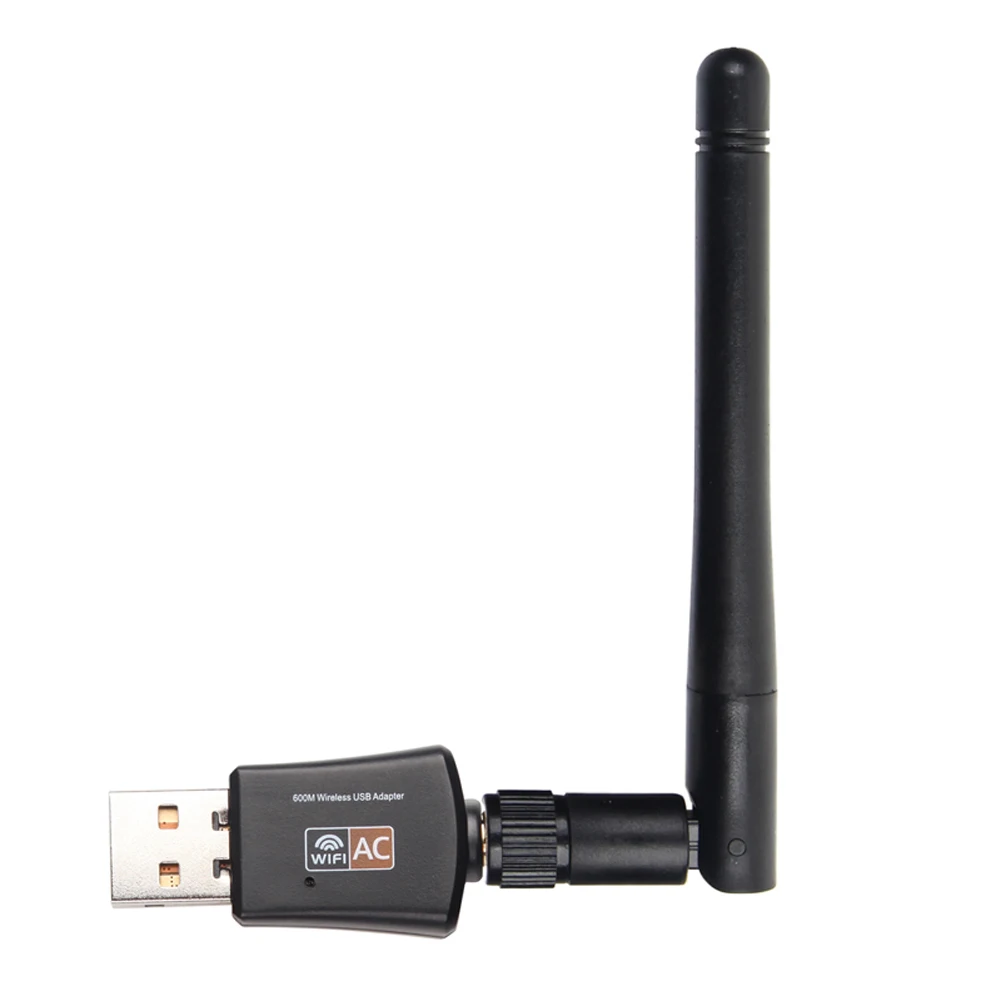 

600Mbps Dual Band 5GHz Wireless Lan USB PC WiFi Adapter w/ Antenna 802.11AC