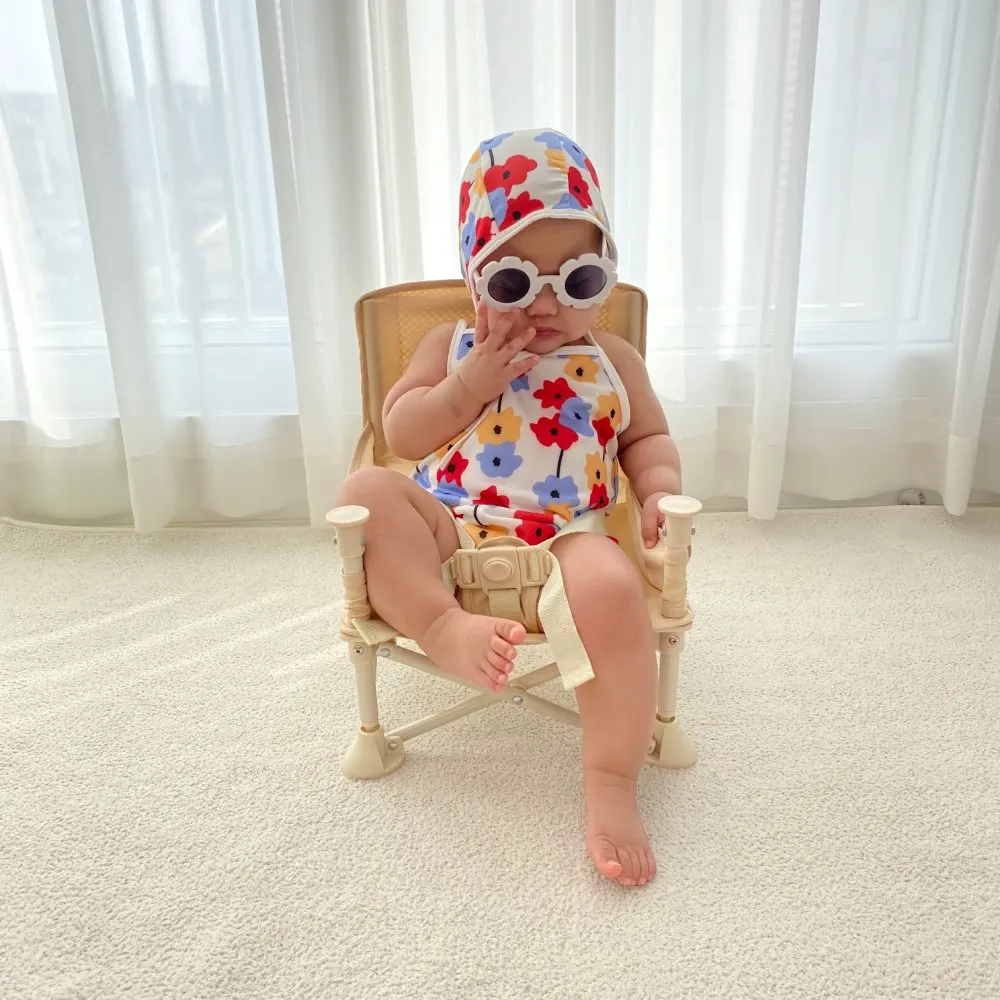 Летний купальный костюм для маленьких девочек Милый купальник с цветочным