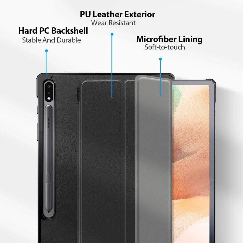 for samsung galaxy tab s7 fe case sm t730 t736bfor s7 plus t970 t975 s7 t870 slim protective cover for s6 lite s6 tablet funda free global shipping