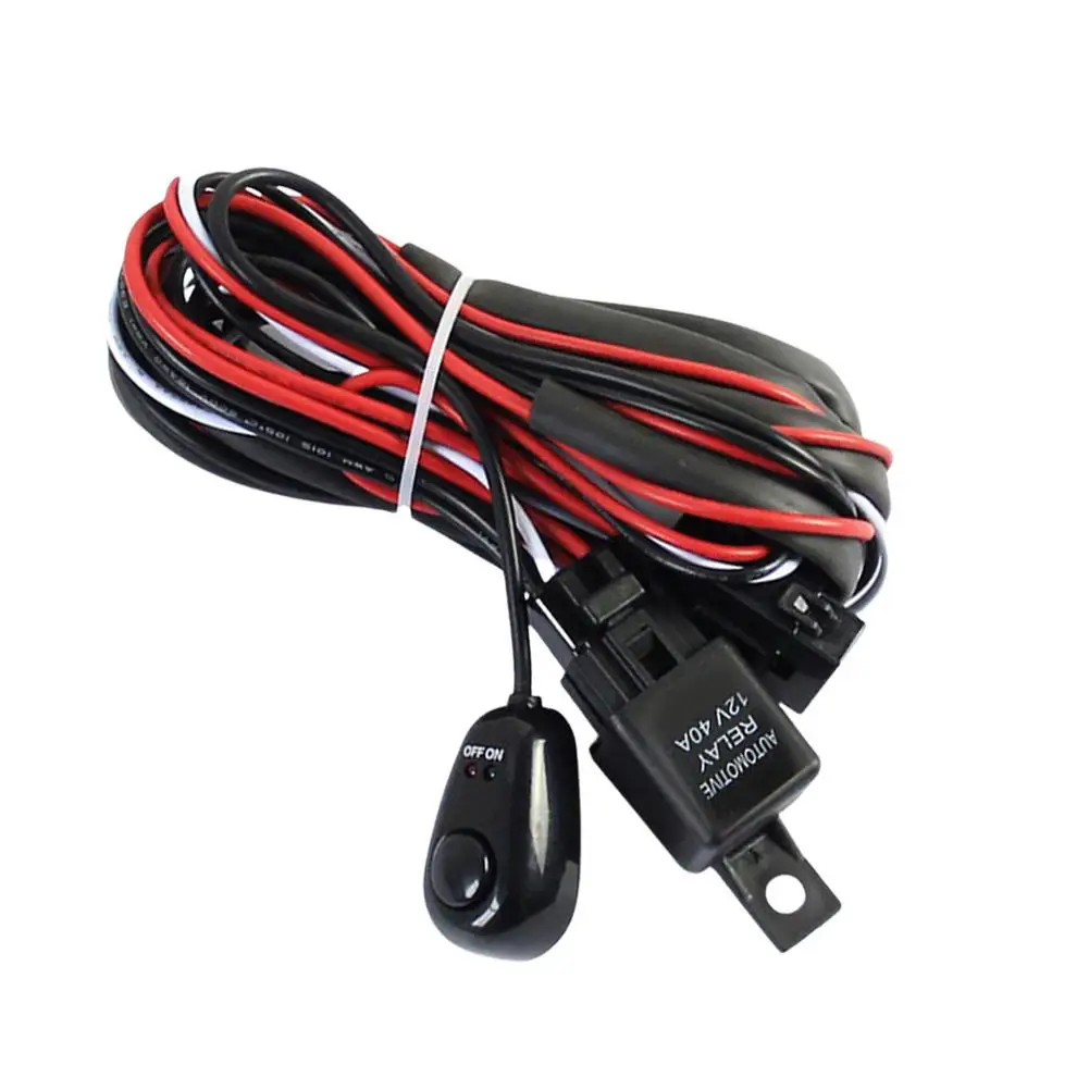 

Fog Light Wiring Harness Kit Rugged Wiring Harness Light 12V 40A Rock Switch Relay Universal Wiring Harnesses for Car Light
