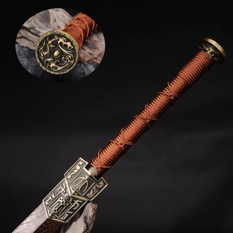 Металлический домашний декор китайский меч настоящая сталь розовая древесина