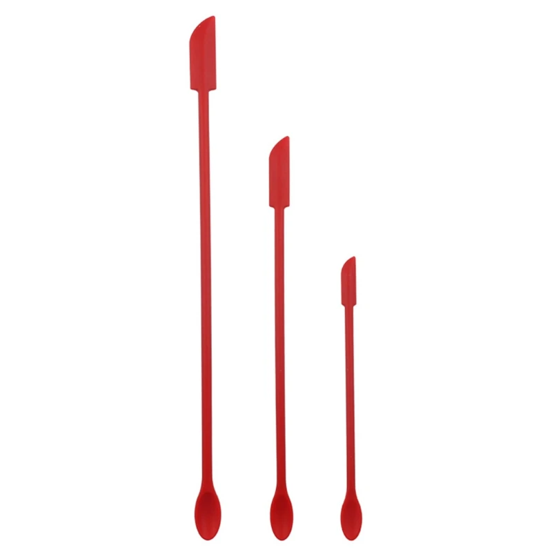 

3 Pcs Mini Double Head Makeup Spatulas Spoon Kitchen Cake Cream Salad Scrapers