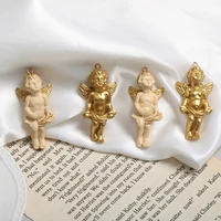 custom baroque retro ventage tracing gold paint angel diy hand decorated earrings nail phone case accessories material