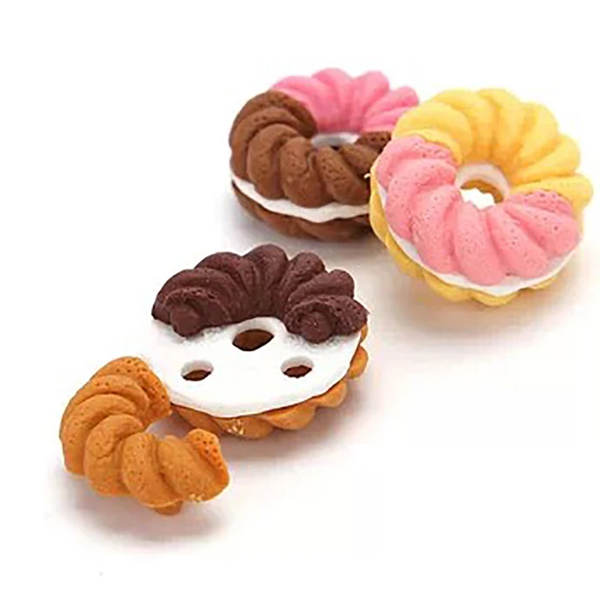 Мороженое круг в форме макарон ластик милый десерт ластики студент школьные