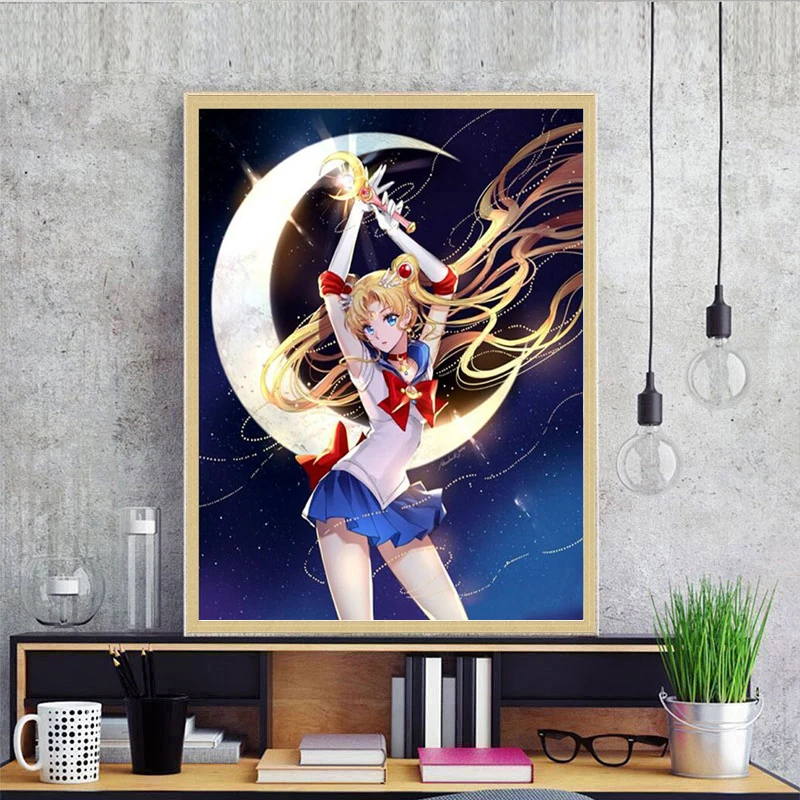 

Diy 5D Diamond Art Painting Anime Maid Figure Full Square Round Drill Embroidery Cross Stitch Kit Painting Home Wall Decor