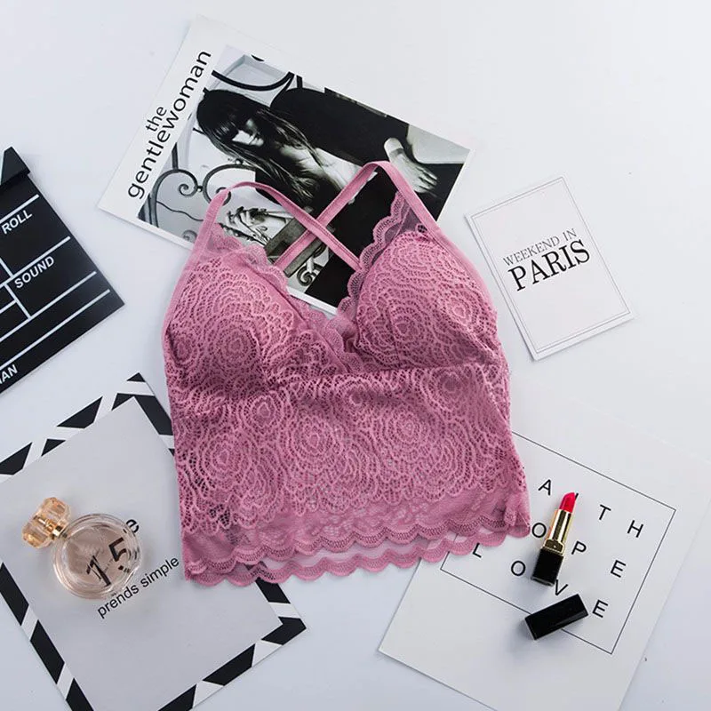 Hot Sale Women\'s Back Wireless Lace Tube Tops Bra Soft Brassiere Underwear Lingerie New | Женская одежда