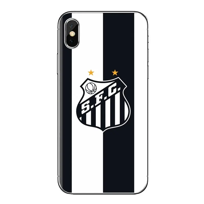 Прозрачные мягкие чехлы с логотипом футбольного клуба Santos FC для Samsung Galaxy A3 A5 A7 A9 A8