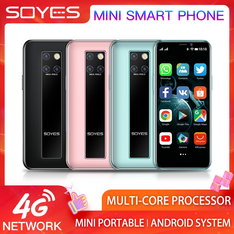 Ультратонкий мини-смартфон Soyes S10H 3 + 64 ГБ Android 9 0 Поддержка Google Play Store | Мобильные