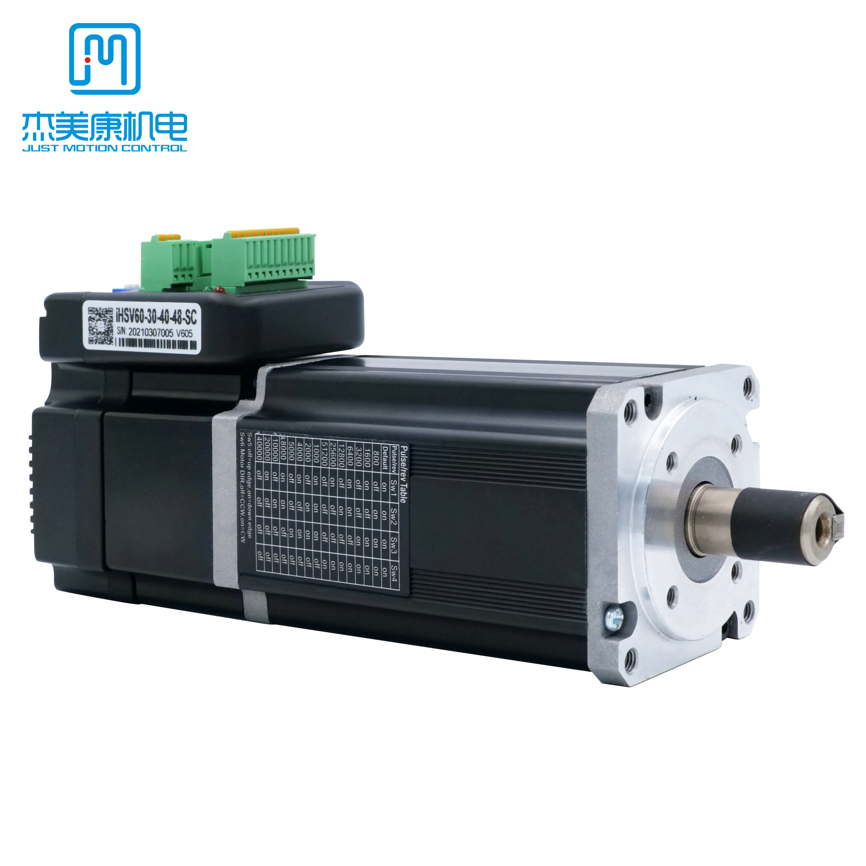 

JMC 3-Phase 1.27N.m 400W 48V 3000RPM Integrated Servo Motor with Brake Latest V605 Easy Servo for CNC Machine IHSV60-30-40-48-SC