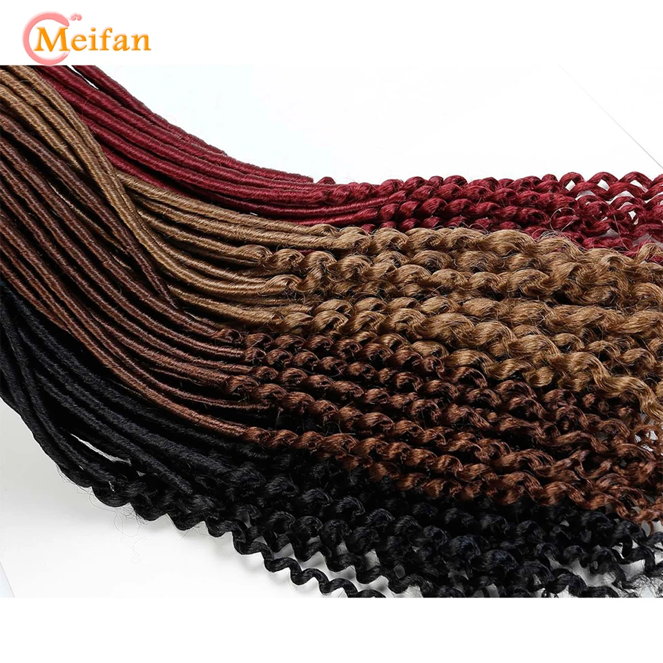 MEIFAN искусственные локоны в стиле Crochet косички из вьющихся волос мягкого