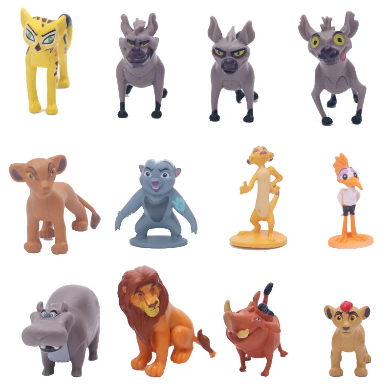 12 шт. мультфильм лев Guard King Kion Simba ПВХ Фигурки банга Beshte Fuli Ono кукольная Статуэтка