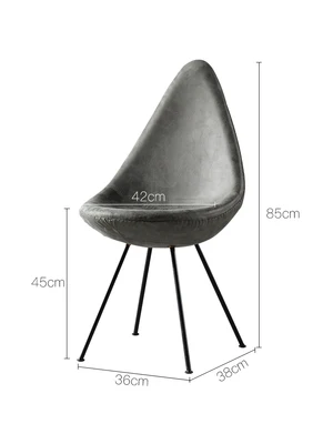 

Nordic creative water drop chair modern minimalist household backrest makeup chair coffee shop leather art leisure chair