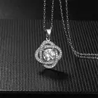 Ожерелья для женщин посеребренные спиральные овальные Стразы ожерелья банкетные парные свадебные ожерелья подарок девушке на день рождения