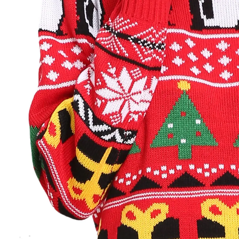 Рождественский вязаный свитер с пингвином милые рождественские пуловеры