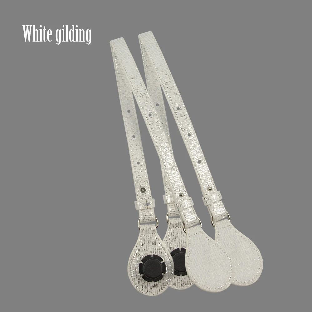 white gilding TANQU двунаправленный регулируемый по длине плоский кожаный ремень ручка с каплями для Obag корзина ведро городской шик женская сумка O Bag - Цвет: white gilding
